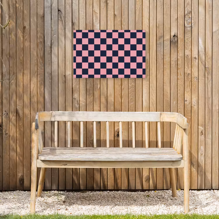 Buiten canvas - Traditioneel - Patroon - Blauw - Roze — 3