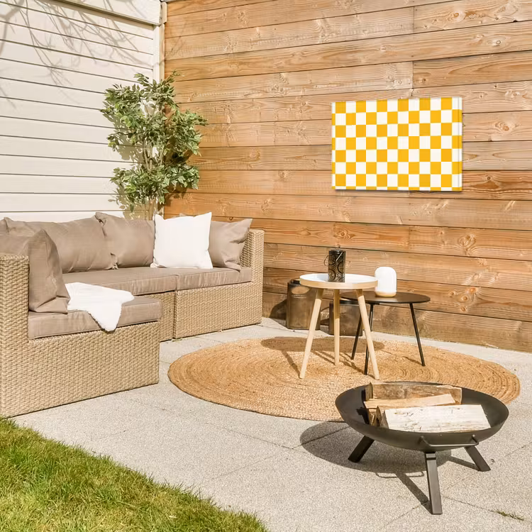 Buiten canvas - Traditioneel - Patroon - Geel — 5