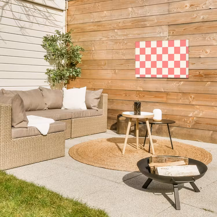 Buiten canvas - Traditioneel - Patroon - Roze — 5