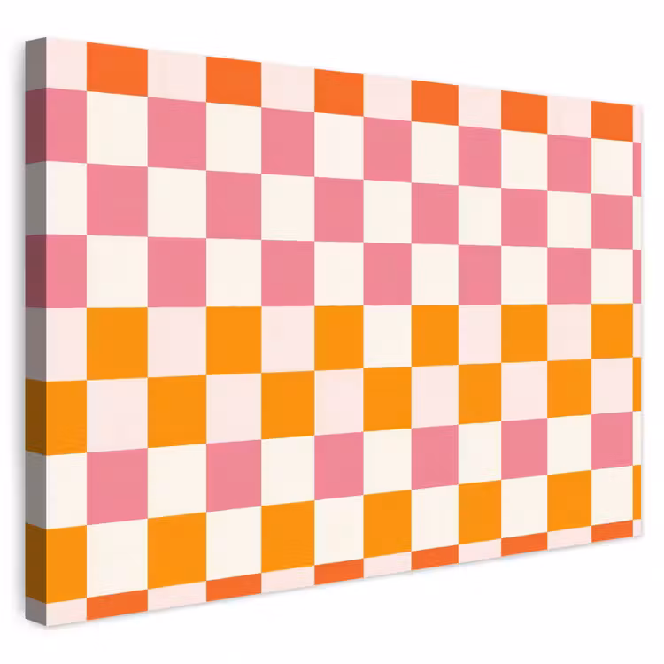 Buiten canvas - Vierkant - Patroon - Oranje — 1