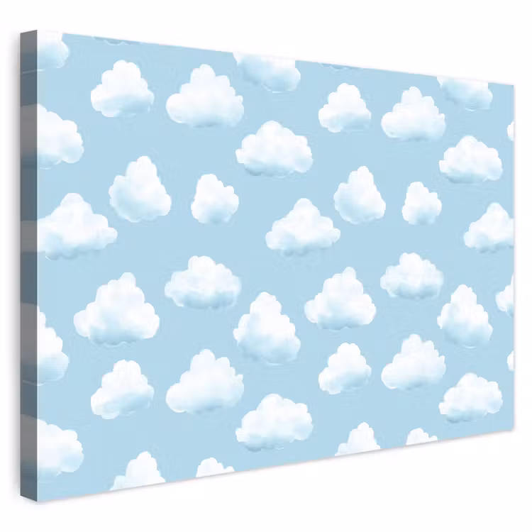 Buiten canvas - Wolken - Illustratie - Blauw — 1