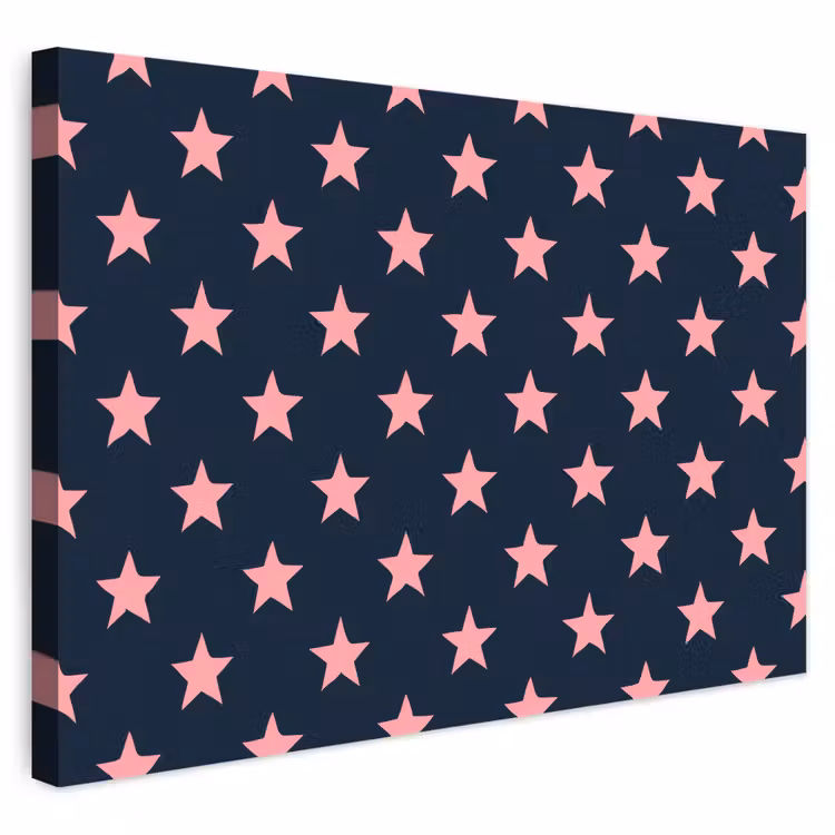Buiten canvas - Patroon - Sterren - Roze — 1