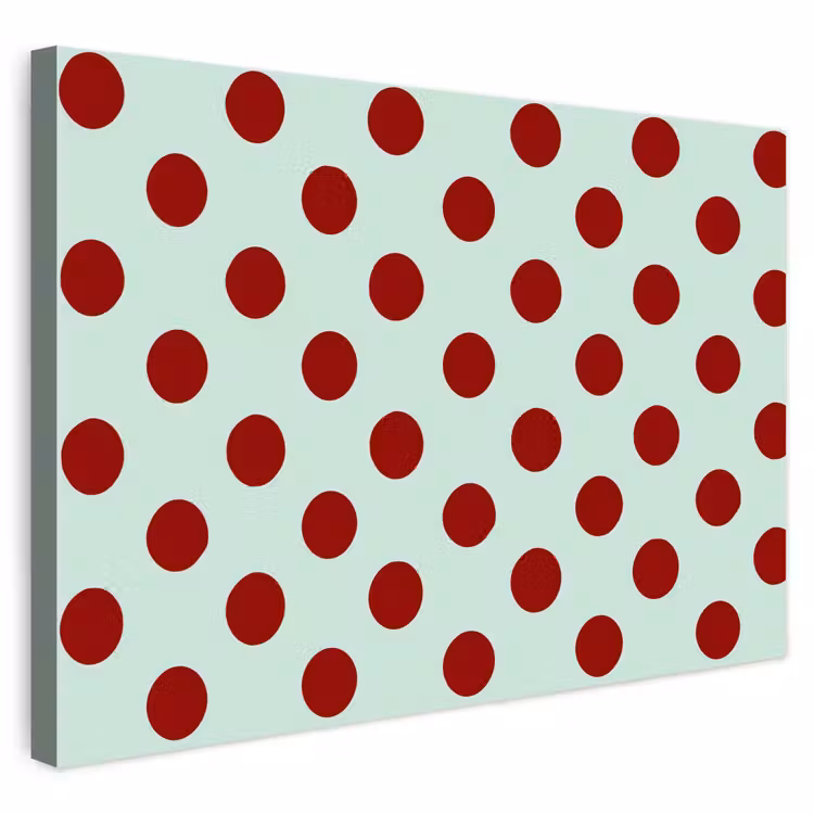 Buiten canvas - Polka - Dots - Rood — 1