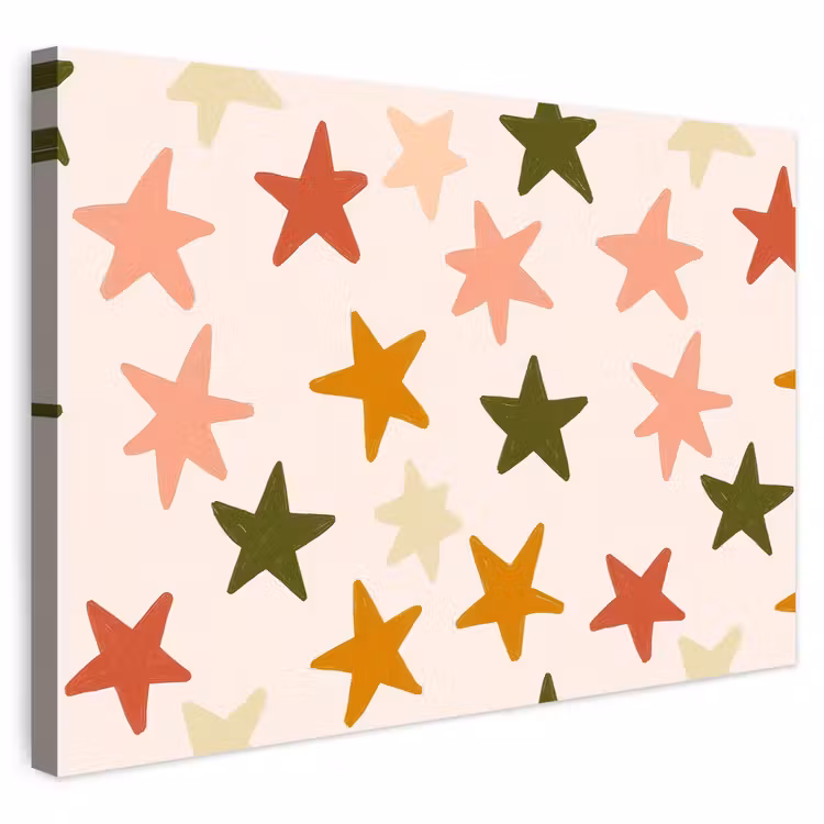 Buiten canvas - Sterren - Patroon - Kleurrijk — 1