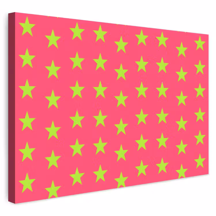 Buiten canvas - Sterren - Patroon - Roze — 1