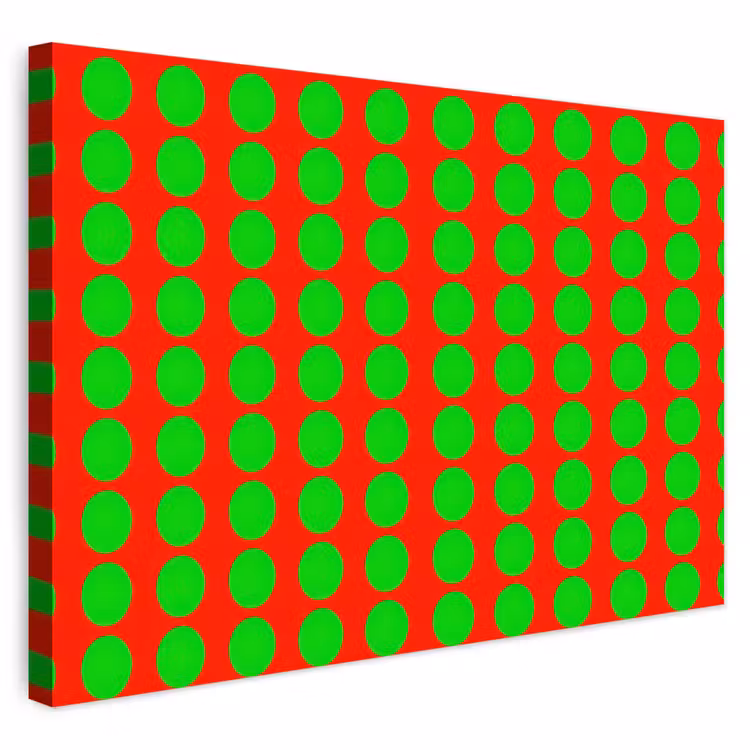 Buiten canvas - Stippen - Patroon - Groen — 1