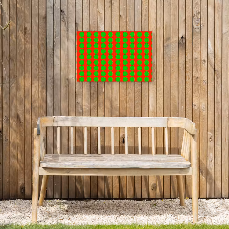 Buiten canvas - Stippen - Patroon - Groen — 3
