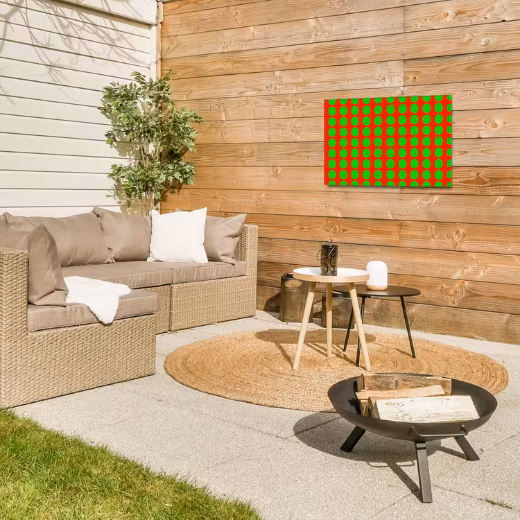 Buiten canvas - Stippen - Patroon - Groen — 5