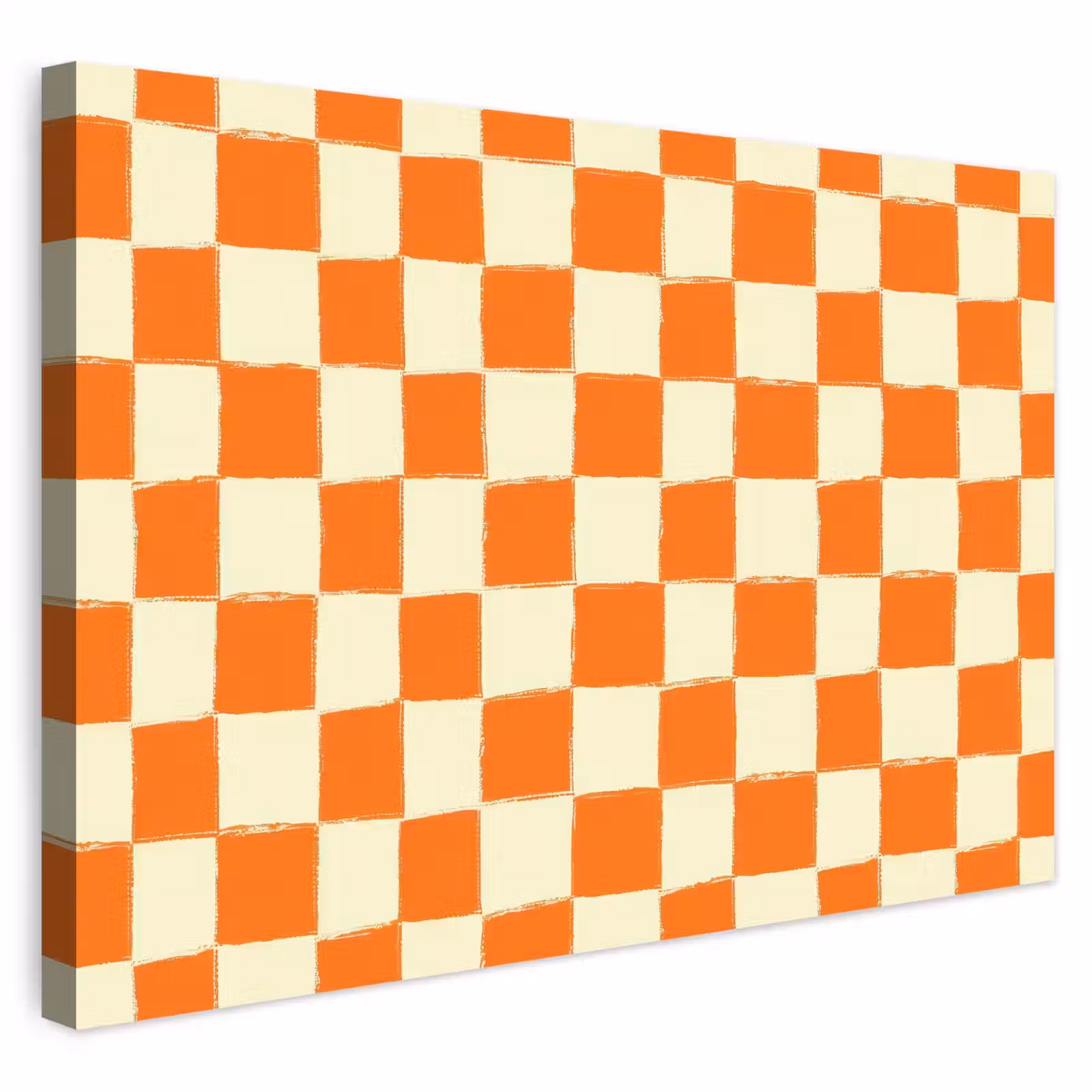 Buiten canvas - Schaak - Patroon - Oranje — 1