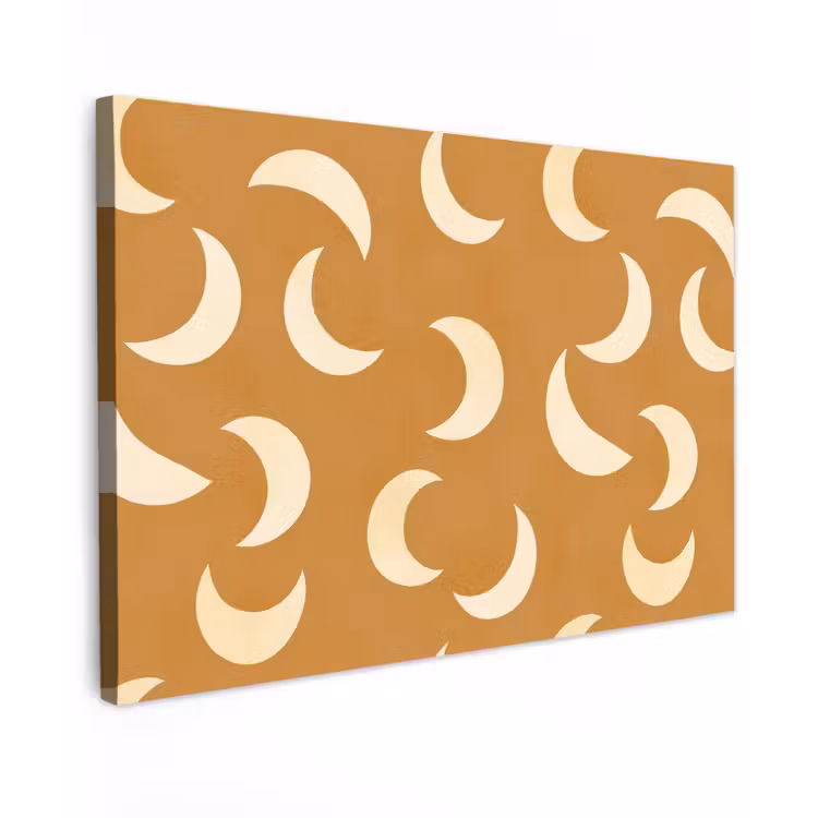 Buiten canvas - Manen - Patroon - Oker — 1