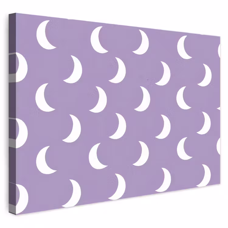 Buiten canvas - Manen - Patroon - Paars — 1