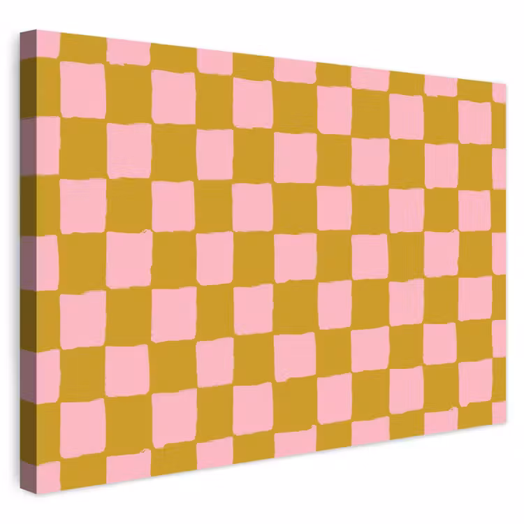 Buiten canvas - Patroon - Vierkant - Roze — 1