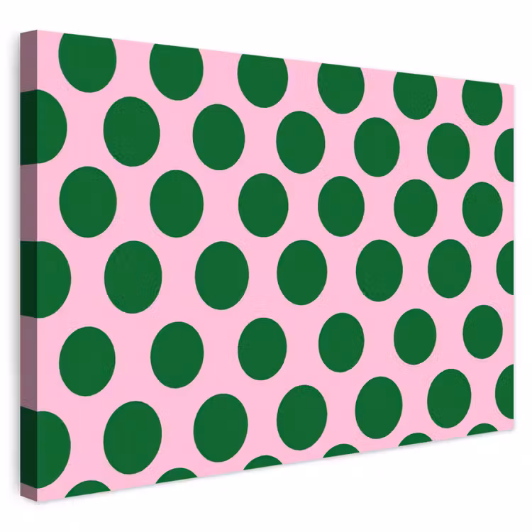 Buiten canvas - Polkadots - Patroon - Groen — 1