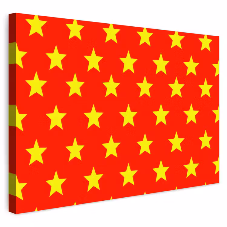 Buiten canvas - Ster - Patroon - Geel — 1