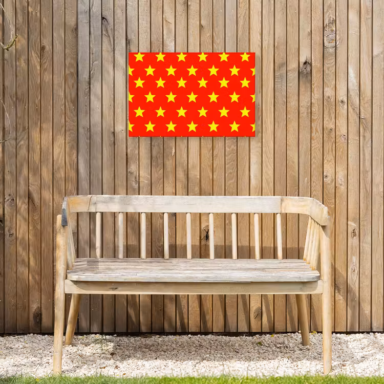 Buiten canvas - Ster - Patroon - Geel — 3