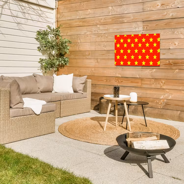 Buiten canvas - Ster - Patroon - Geel — 5
