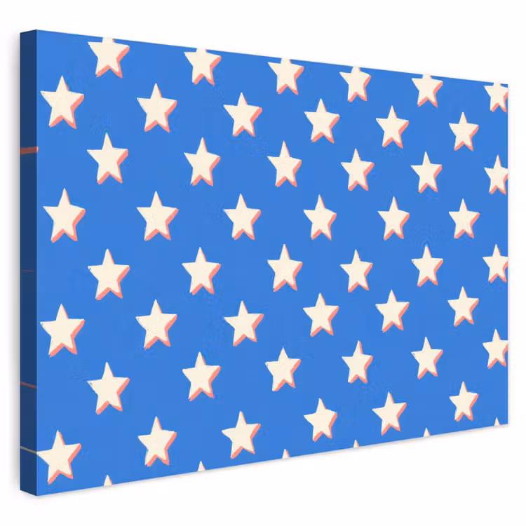 Buiten canvas - Sterren - Patroon - Blauw — 1