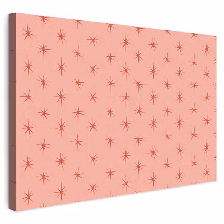 Buiten canvas - Sterretjes - Patroon - Oranje — 1