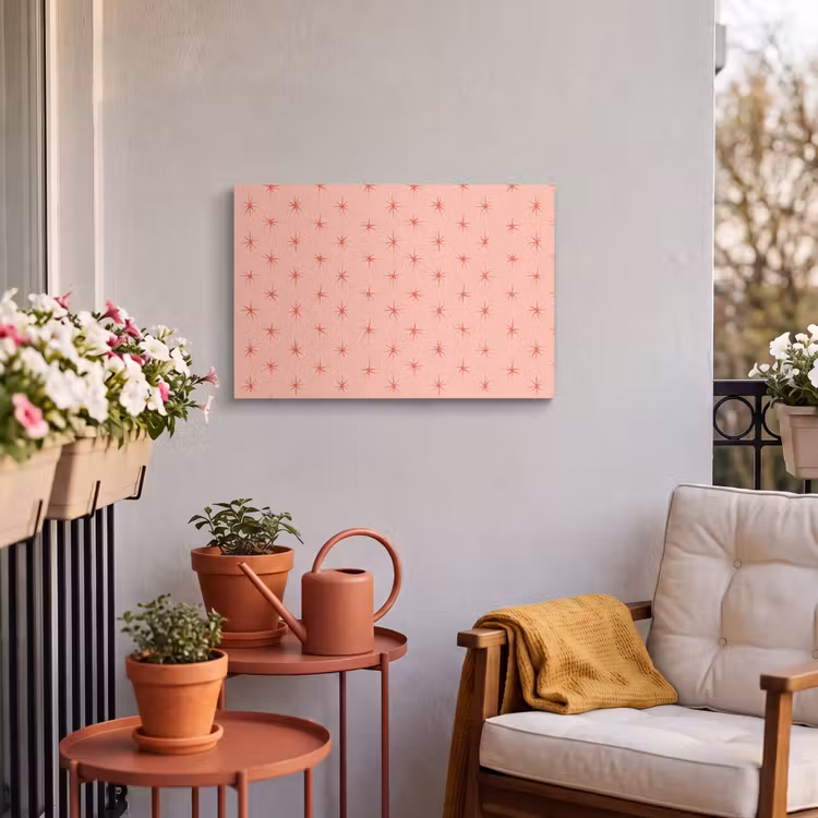 Buiten canvas - Sterretjes - Patroon - Oranje — 4