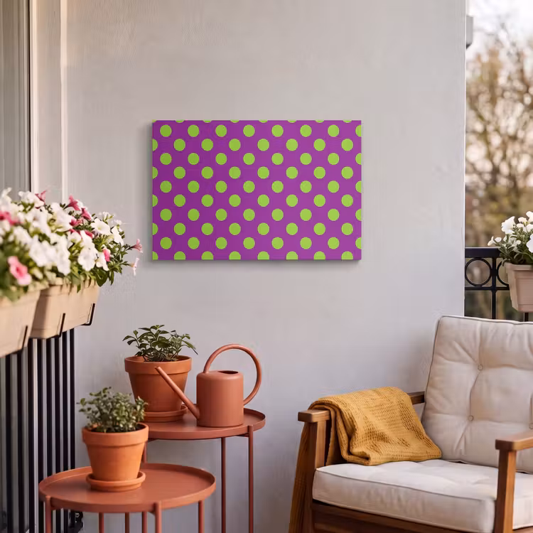 Buiten canvas - Stippen - Klassiek - Groen — 4