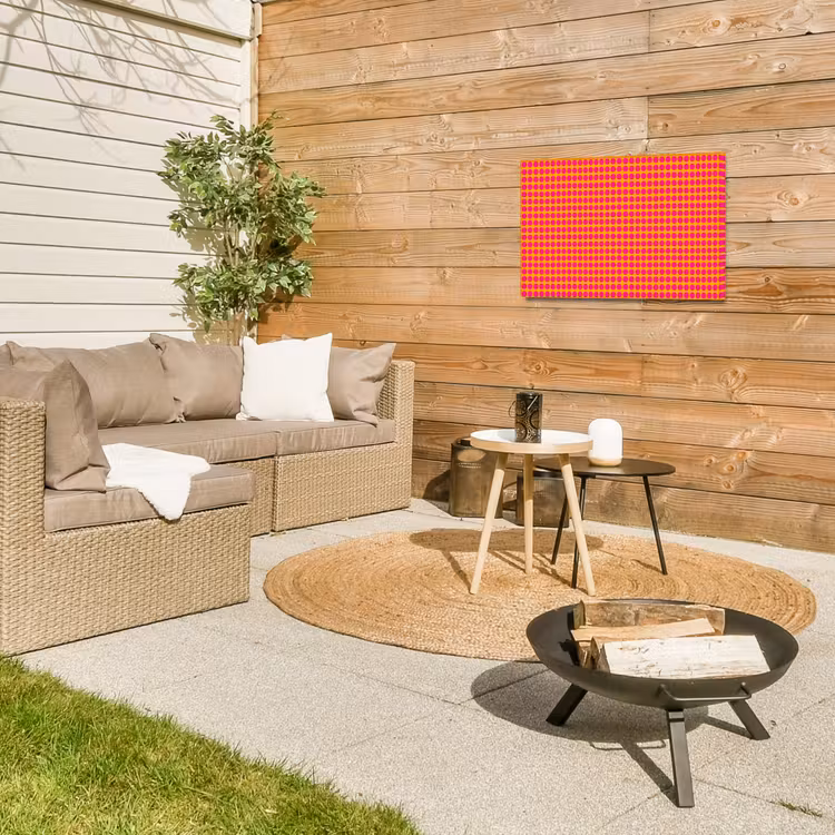 Buiten canvas - Stippen - Patroon - Oranje — 5