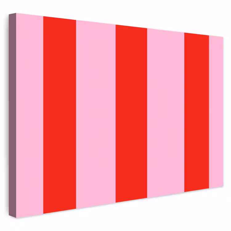 Buiten canvas - Strepen - Klassiek - Roze — 1