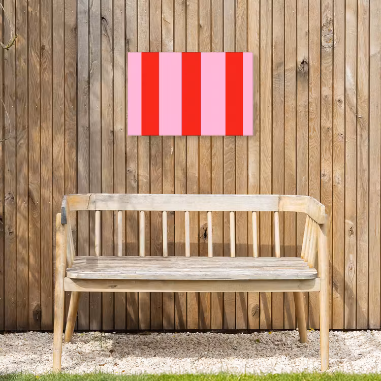Buiten canvas - Strepen - Klassiek - Roze — 3