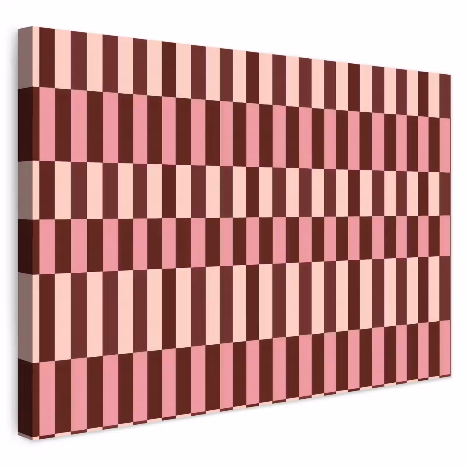 Buiten canvas - Roze - Rood - Blokjes — 1