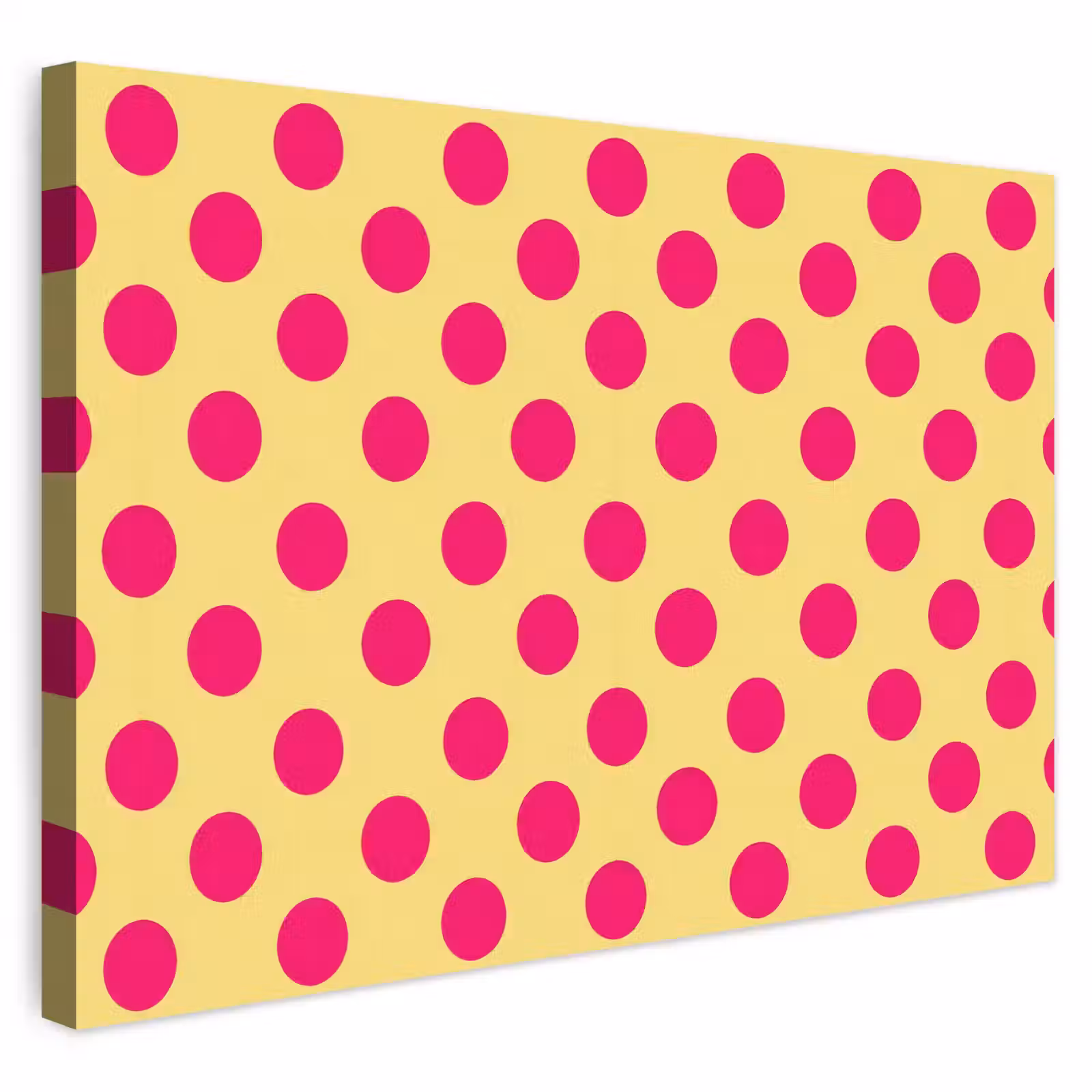 Buiten canvas - Roze - Stippen - Geel — 1