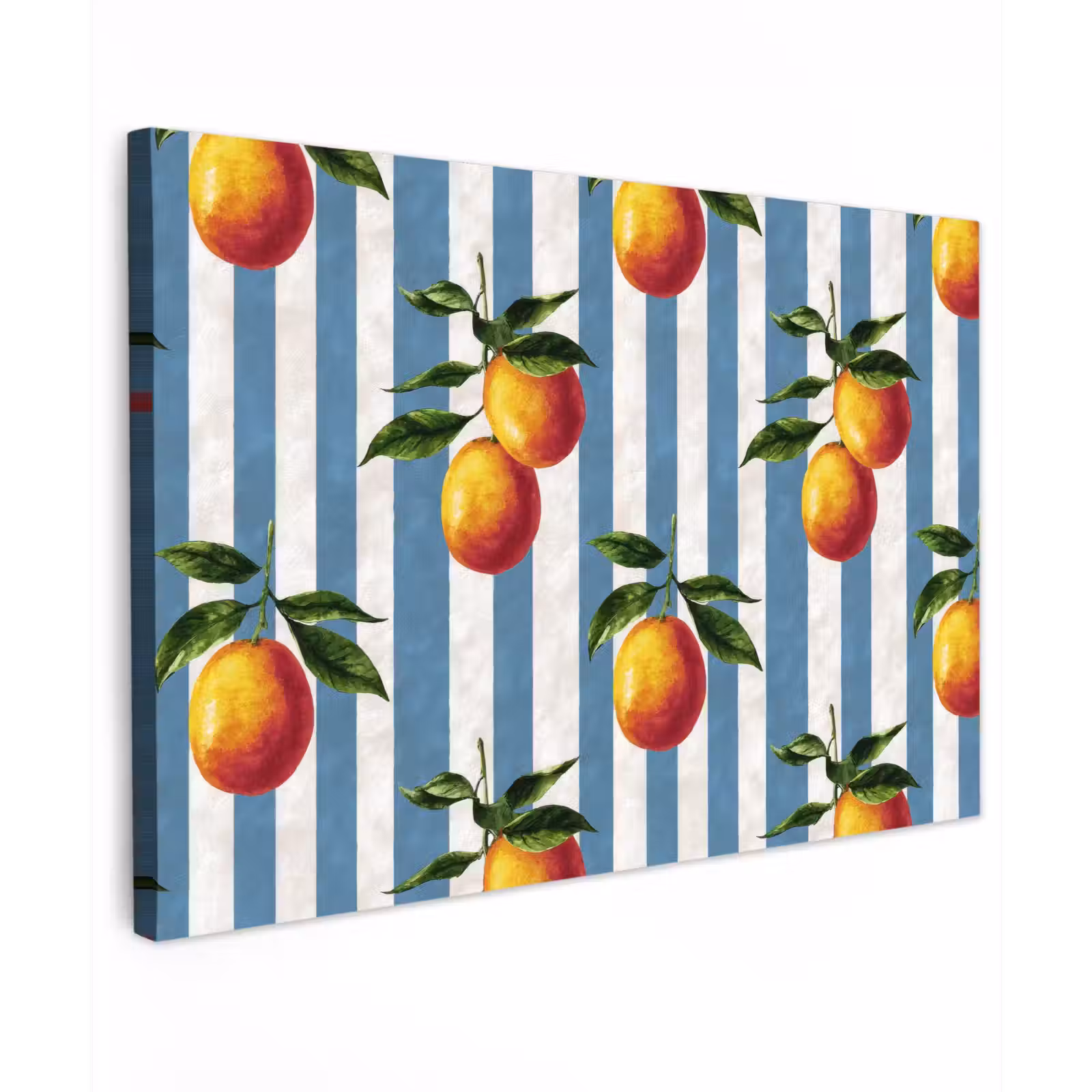 Buiten canvas - Strepen - Citroen - Blauw — 1