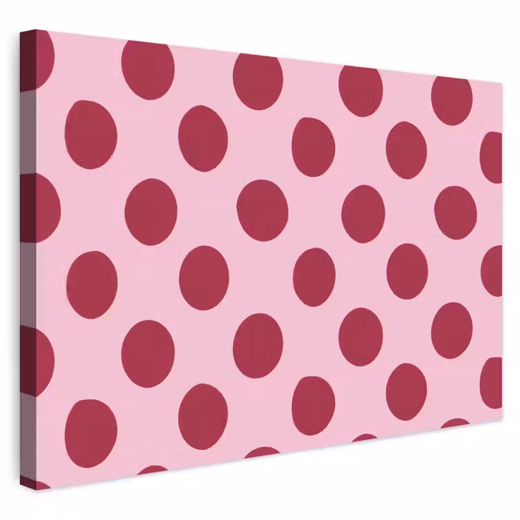 Buiten canvas - Stippen - Patroon - Bordeaux — 1