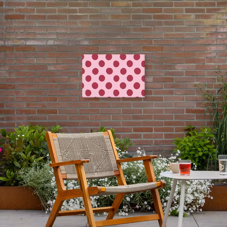 Buiten canvas - Stippen - Patroon - Bordeaux — 2