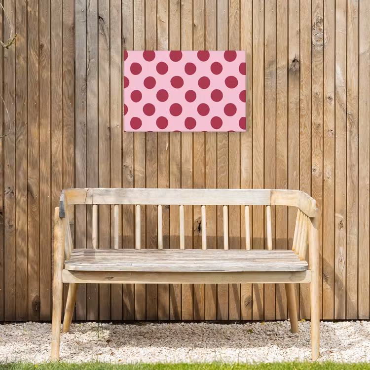 Buiten canvas - Stippen - Patroon - Bordeaux — 3