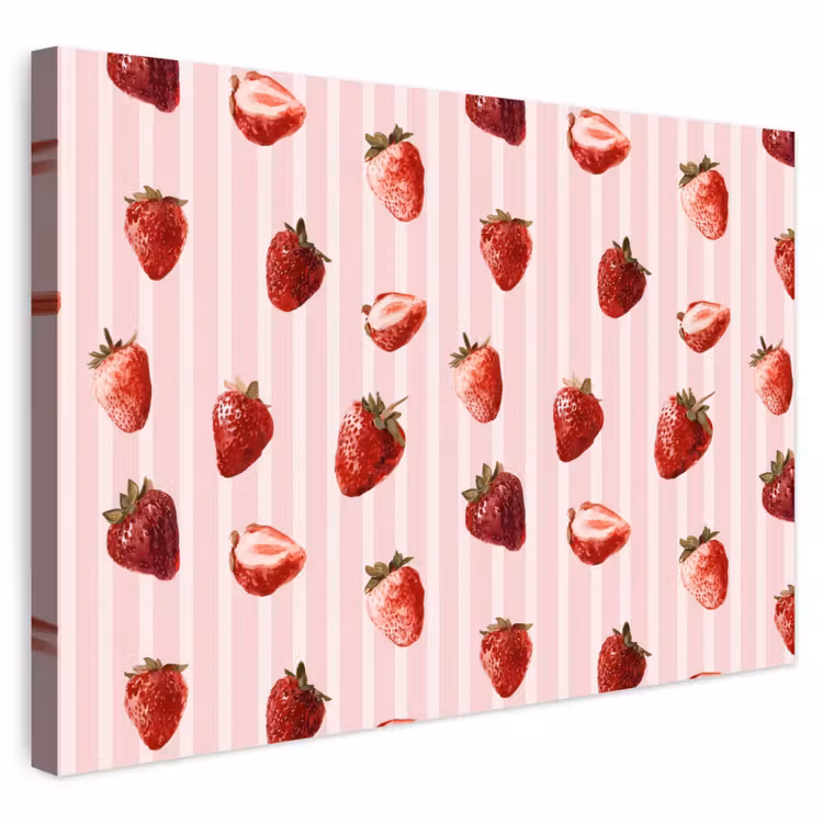 Buiten canvas - Strepen - Aardbei - Roze — 1