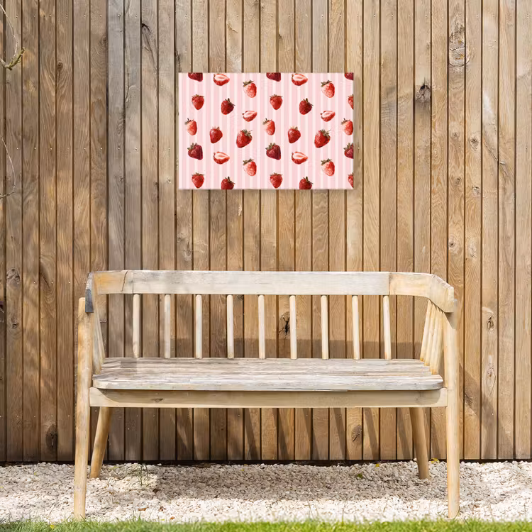 Buiten canvas - Strepen - Aardbei - Roze — 3