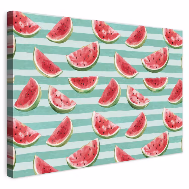 Buiten canvas - Watermeloen - Strepen - Groen — 1