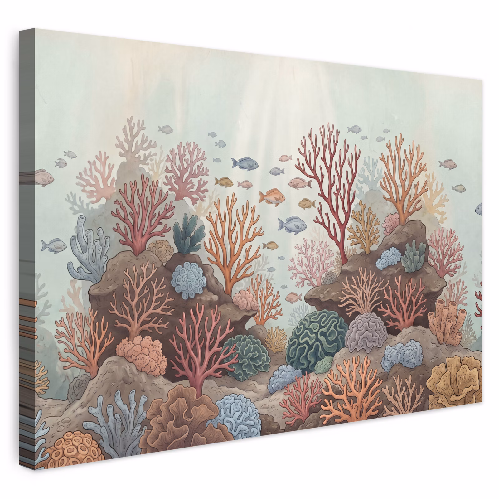 Buiten canvas - Onderwater - Koraal - Vis - Natuur — 1
