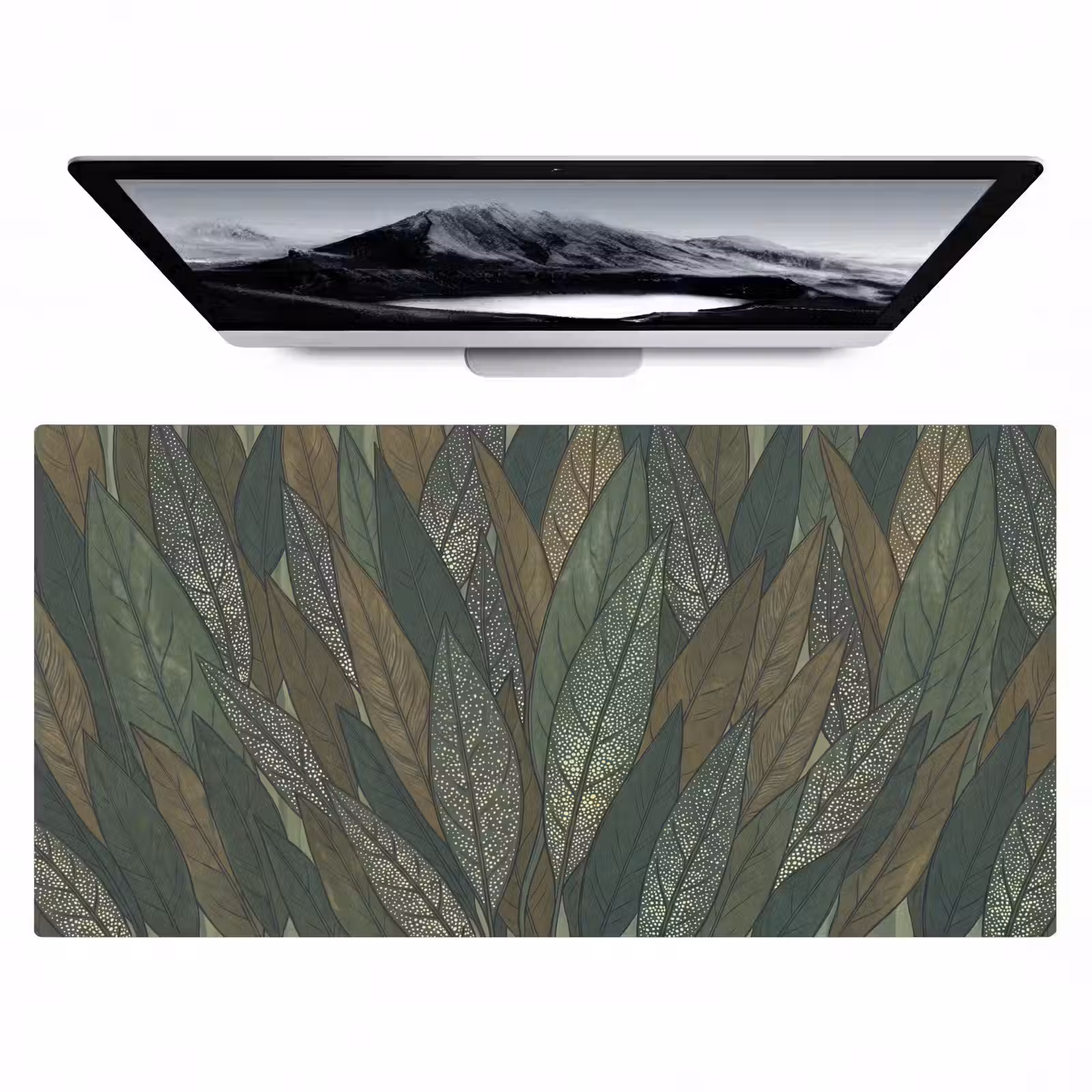 Bureau onderlegger - Bladeren - Patroon - Gestippeld - Natuur - Groen — 1