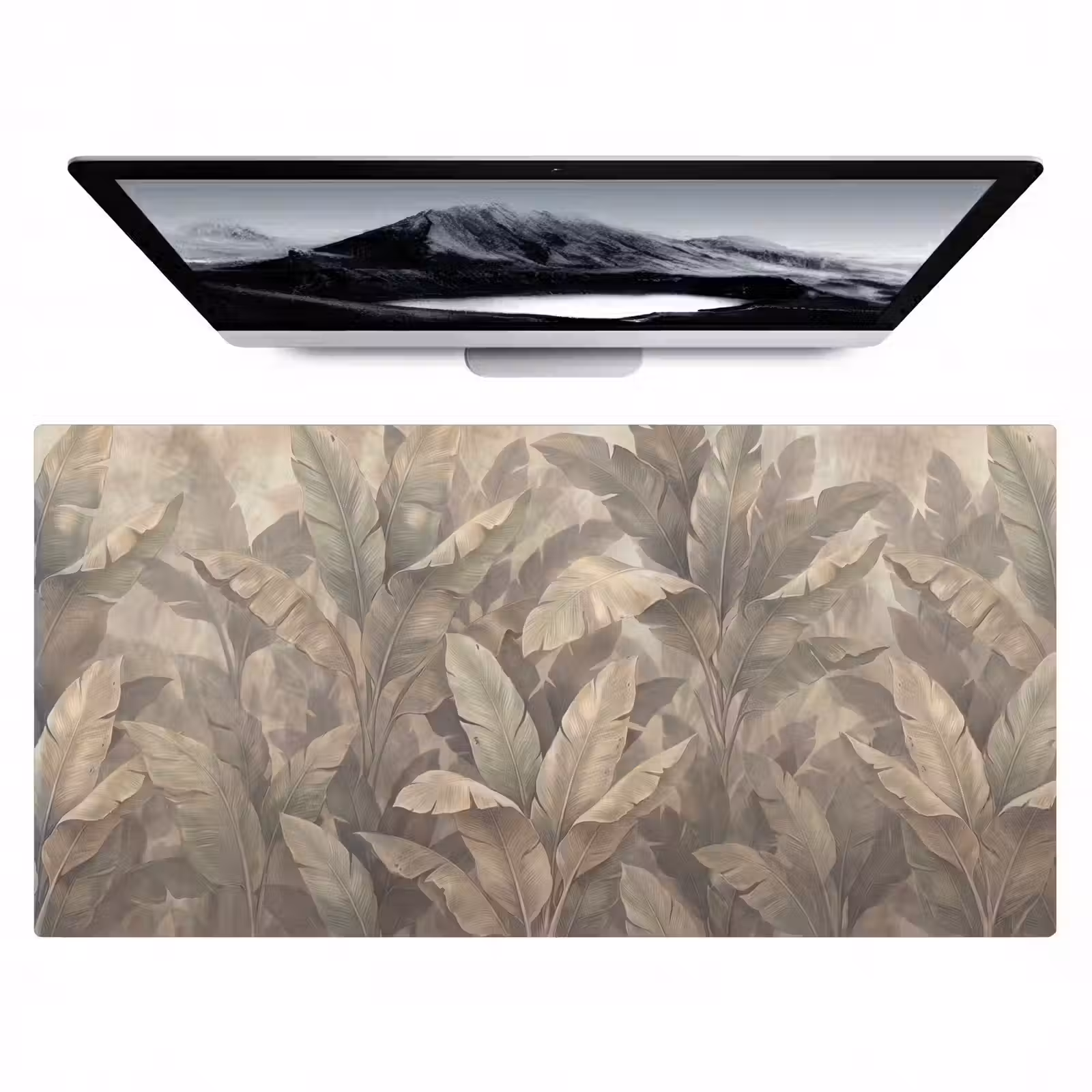 Bureau onderlegger - Bladeren - Tropisch - Natuur - Modern - Beige — 1