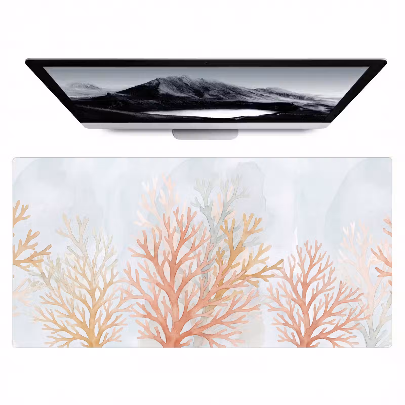 Bureau onderlegger - Natuur - Abstract - Aquarel - Organisch - Warm — 1
