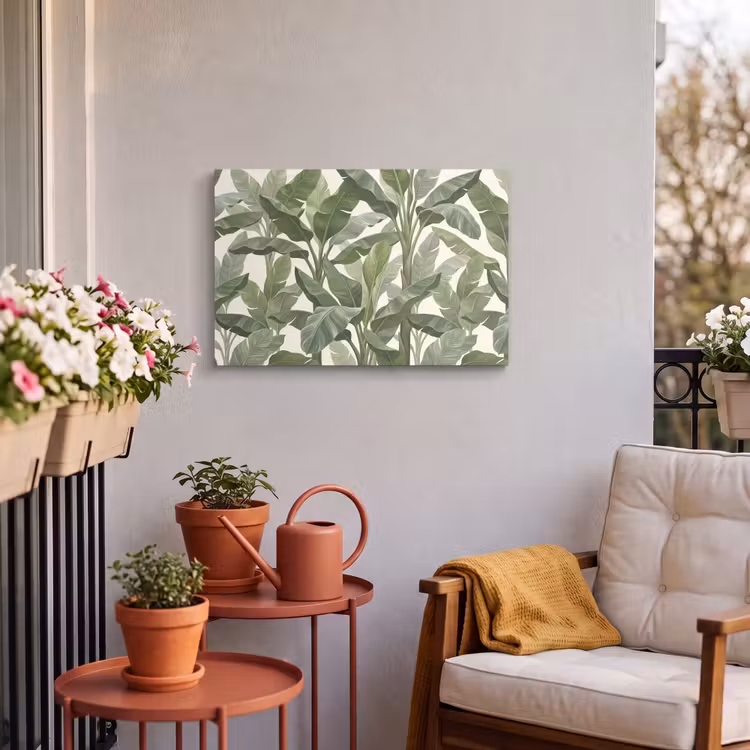 Buiten canvas - Planten - Bladeren - Tropisch - Groen — 4
