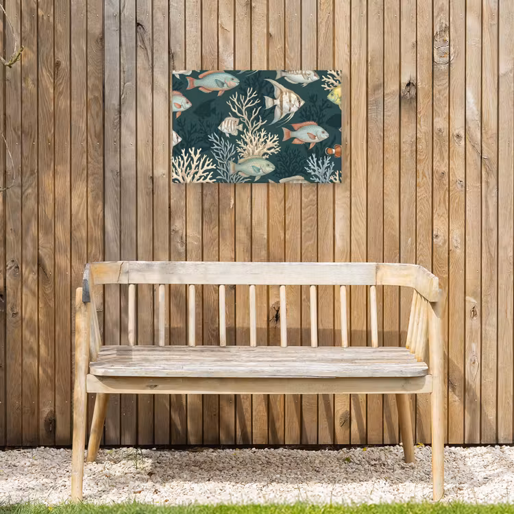 Buiten canvas - Vis - Koraal - Onderwater - Illustratie — 3