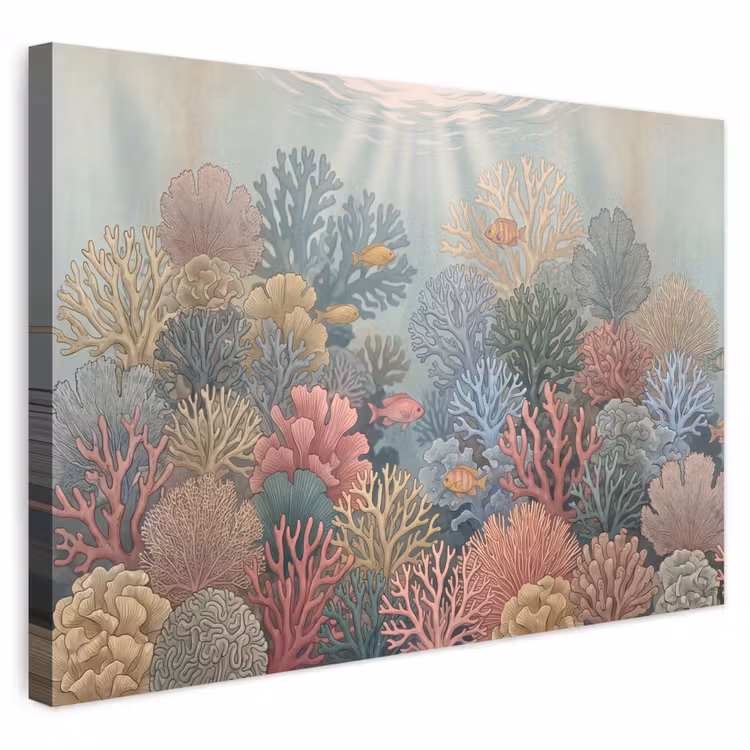 Buiten canvas - Zee - Koraal - Vis - Natuur - Kleurrijk — 1