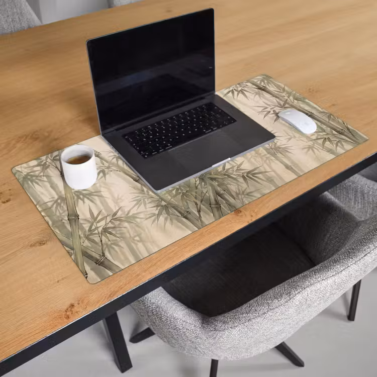 Bureau onderlegger - Bamboe - Bladeren - Aziatisch - Groen - Natuur — 3