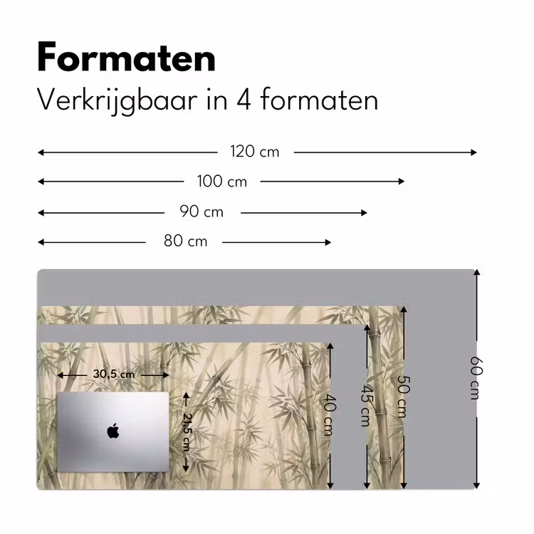 Bureau onderlegger - Bamboe - Bladeren - Aziatisch - Groen - Natuur — 8