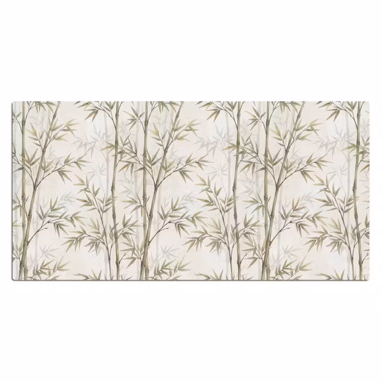 Bureau onderlegger - Bamboe - Bladeren - Natuur - Aquarel - Groen — 2