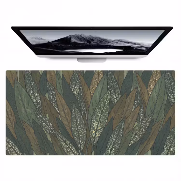 Bureau onderlegger - Bladeren - Patroon - Gestippeld - Natuur - Groen — 1