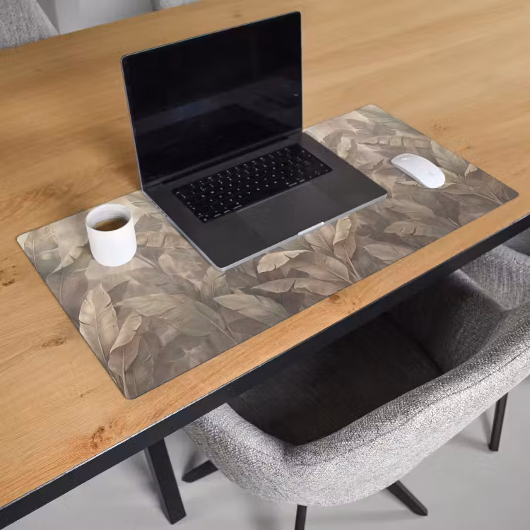 Bureau onderlegger - Bladeren - Tropisch - Natuur - Modern - Beige — 3