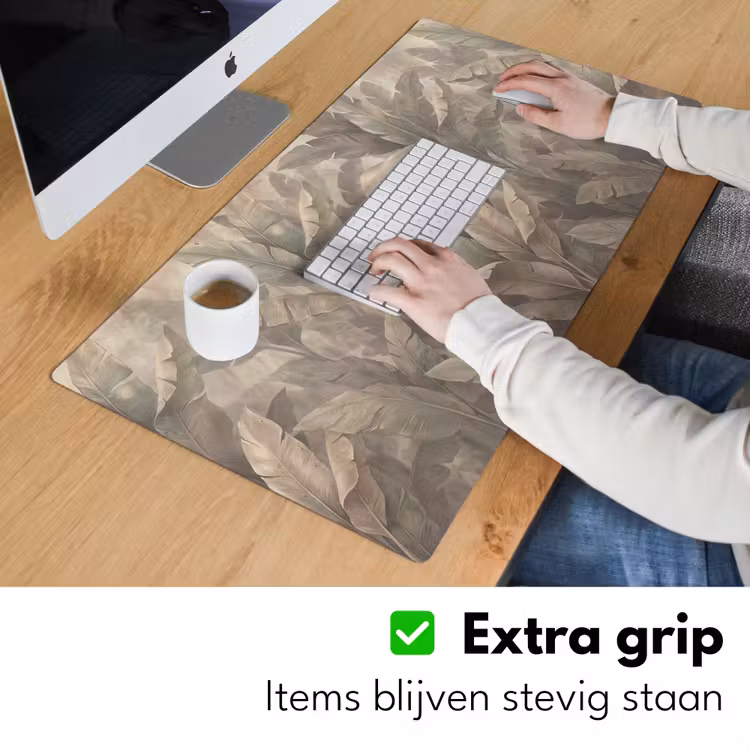 Bureau onderlegger - Bladeren - Tropisch - Natuur - Modern - Beige — 6