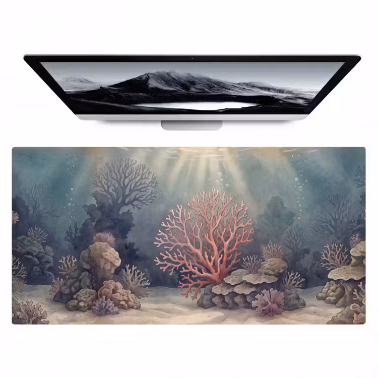 Bureau onderlegger - Koraal - Onderwater - Natuur - Roze — 1